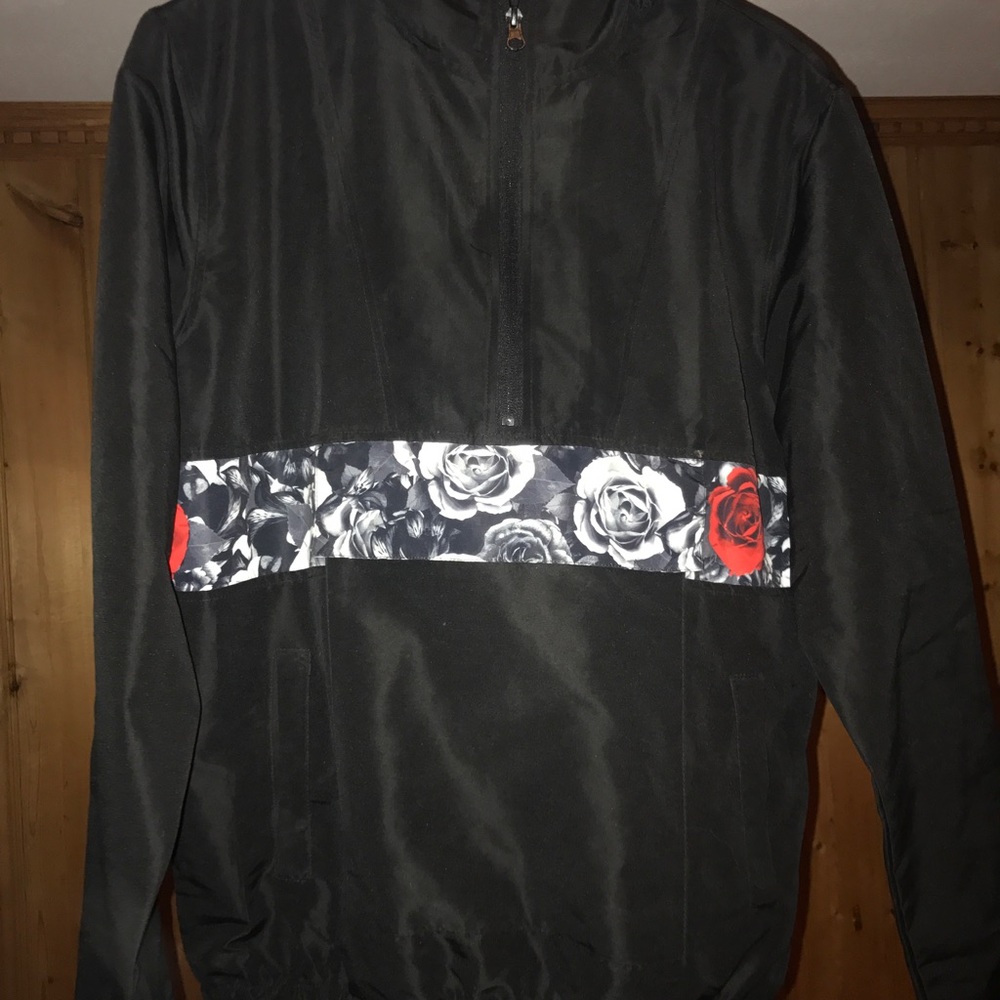 Half zip fleece Mens raincoat